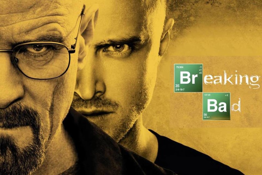 Título de la serie con filtro pis donde salen de frente los dos protagonistas